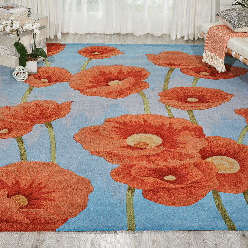 Nourison Contour Blue Area Rug, 3'6"x5'6"