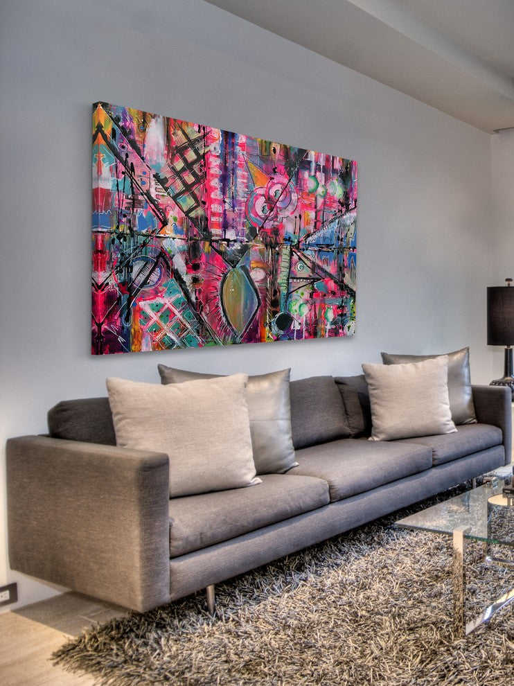 Marmont Hill, "Monster Mash" by Sloane Kady Print on Wrapped Canvas, 36x24