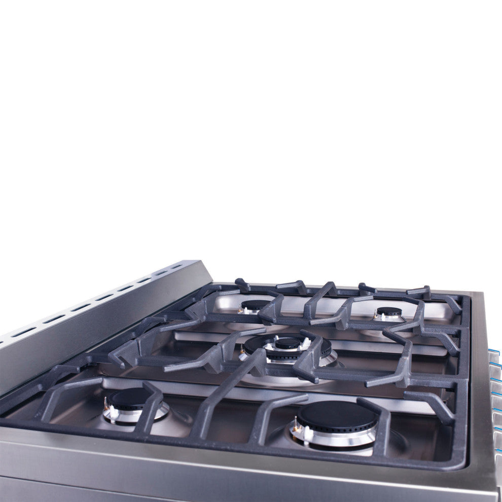 36" Gas Range 5 Burners Convection Oven