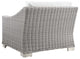 Lounge Sectional Sofa Chair Table Set, Rattan, Wicker, Gray White, Outdoor