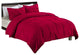 Lotus Home Pintuck Comforter Mini Set, Water/Stain Resistance, King, Red