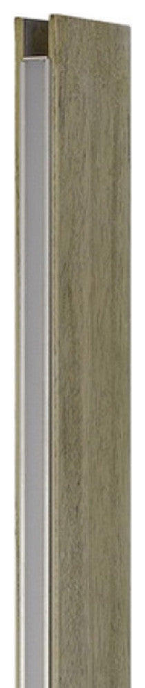 61 Inch Wood Floor Lamp Dimming LED Column, Brown
