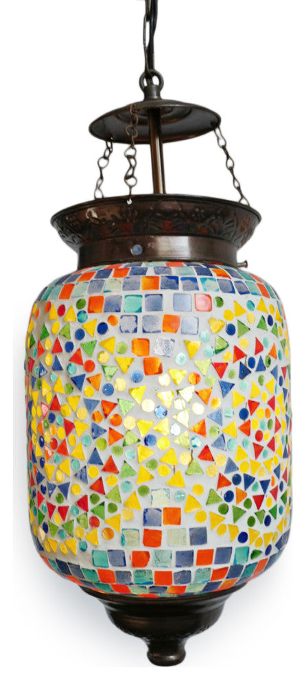 Mosaic Colorful Pendant Lantern