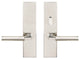Aurora Lever Tubular Passage With Privacy Bolt, Polished/Satin Stainless Steel