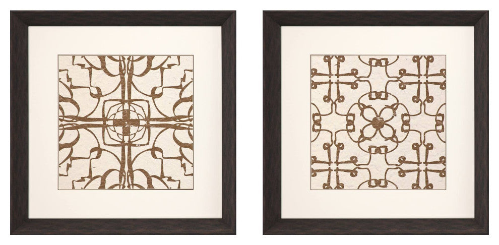 Motif on Cream II Artwork, 2-Piece Set