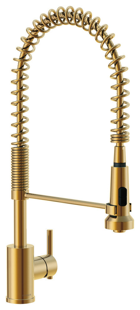 Parma Single Handle Pre-Rinse Kitchen Faucet, Brushed Bronze