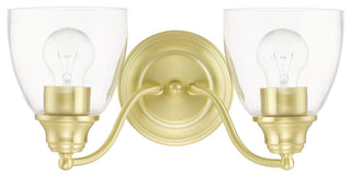 Satin Brass Transitional, Colonial, Vanity Sconce