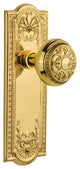 Double Meadows Plate With Egg and Dart Knob, Unlacquered Brass