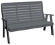 Poly Winston Garden Bench, Dark Gray, 4 Foot