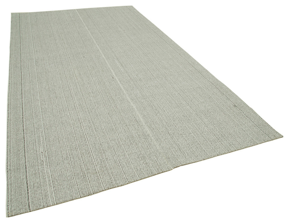 Rug N Carpet - Handmade Turkish 6' 8'' x 11' 11'' Modern Design Wool Kilim Rug