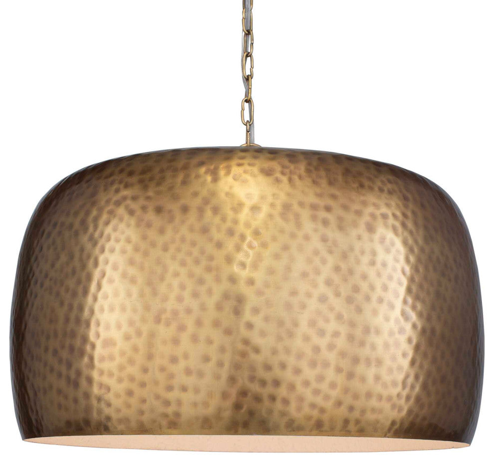 Uttermost Lemont Hammered Brass 1 Light Pendant