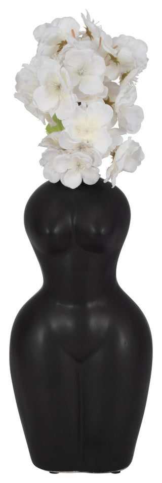 Dol, 12"H Torso Vase, Black