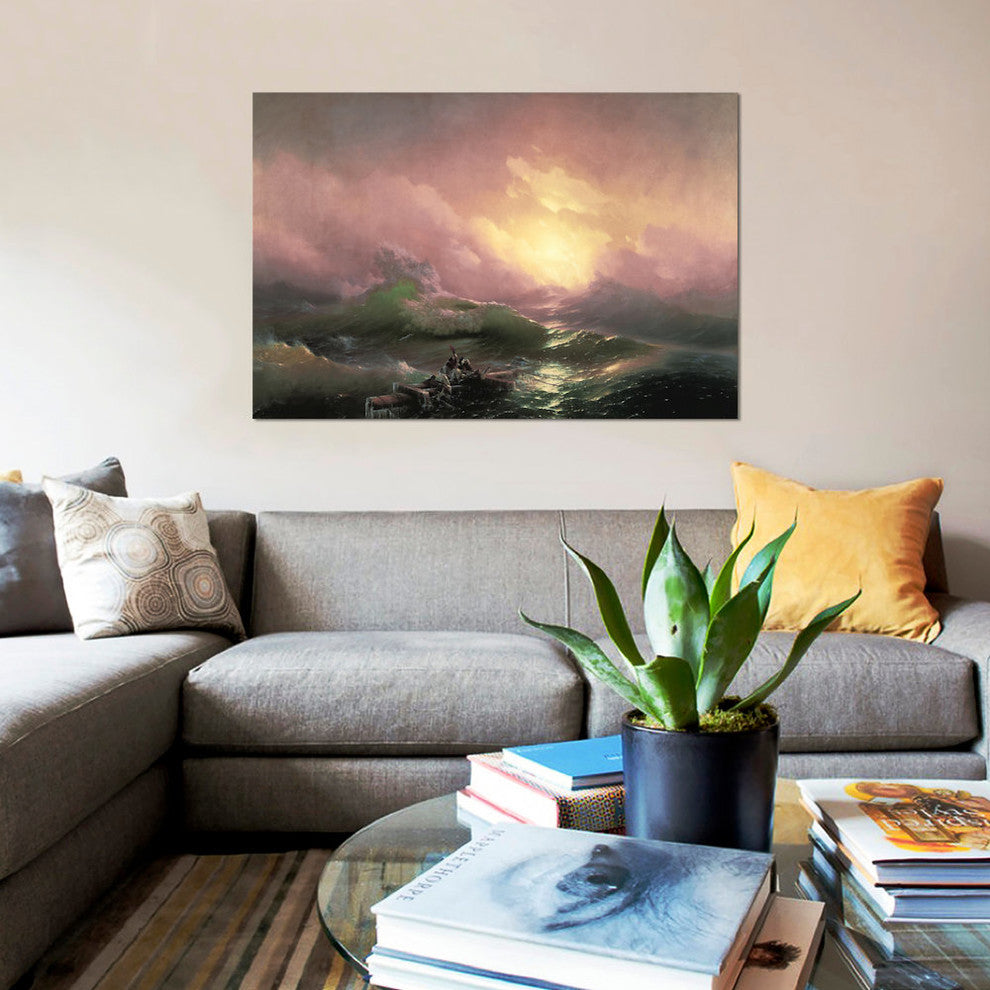 "The Ninth Wave, 1850" by Ivan Aivazovsky, Canvas Print, 18"x12"