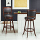 Costway Set of 2 29'' Swivel Bar Height Stool Wood Dining Chair Seat Espresso