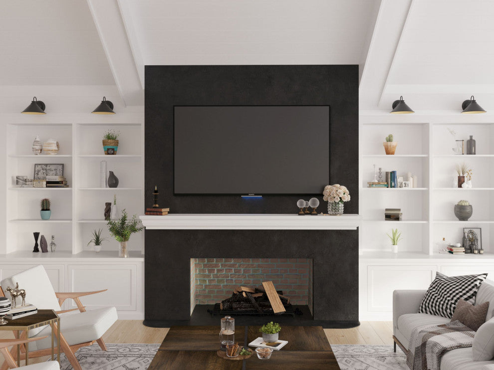 Dogberry Collections Shaker Wood Mantel, White, 60"