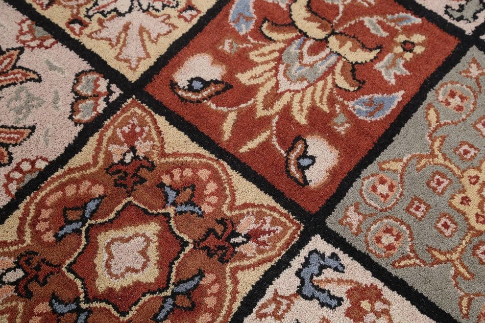 Patchwork Hand-tufted Agra 100% Wool Oushak Oriental Area Rug, 5x8'