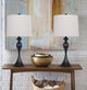 27" Oil-Rubbed Bronze Metal Table Lamps, Set of 2