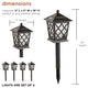16" Tall Outdoor Solar Powered Pathway LED Light Stakes