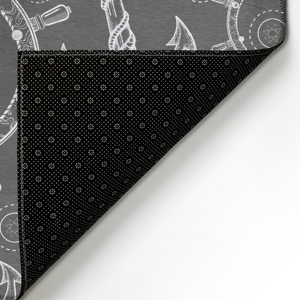 Indoor/Outdoor Harbor HA9 Grey Machine Washable 5' x 7'6" Rug