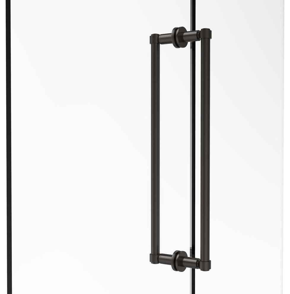 Contemporary 18" Back to Back Shower Door Pull, Oil Rubbed Bronze