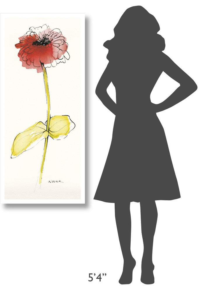 "Zinnia IV" Digital Paper Print by Shirley Novak, 20"x46"
