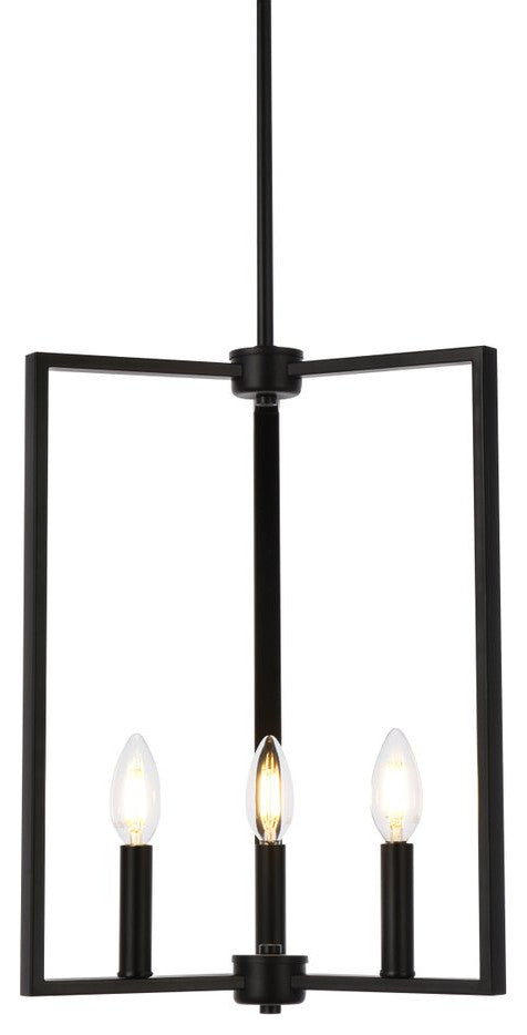 Vincent 3-Light Pendant, Black