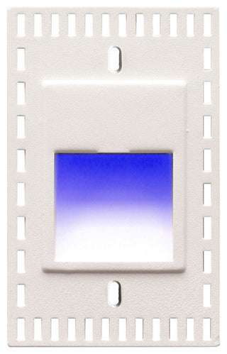 LEDme Vertical Blue Trimless Step and Wall Light, White