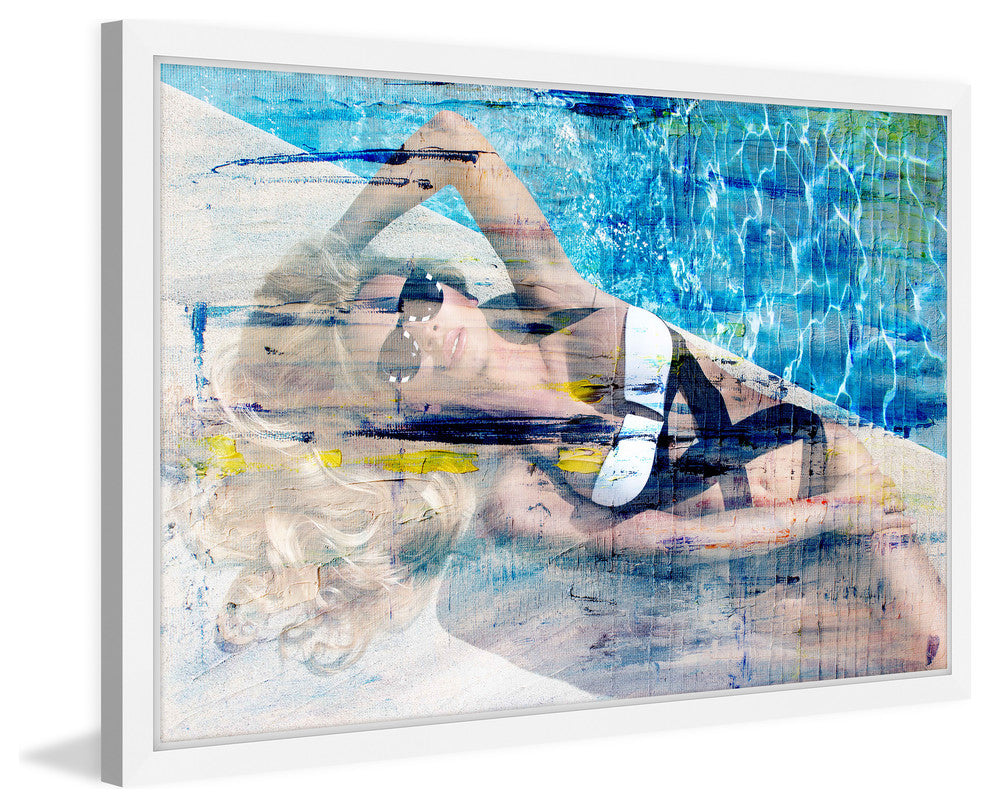 "Hot Blonde" Framed Painting Print, 45"x30"