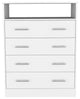 Serbian Four Drawer Dresser, White