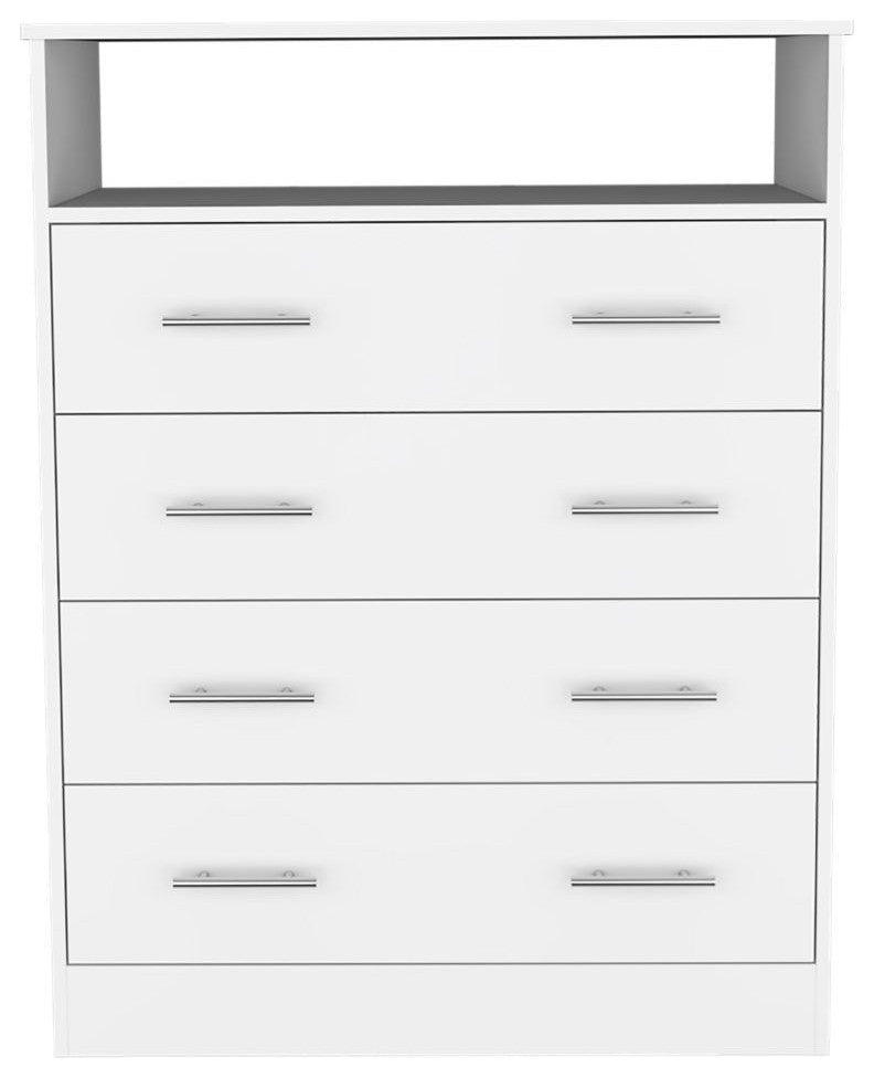 Serbian Four Drawer Dresser, White