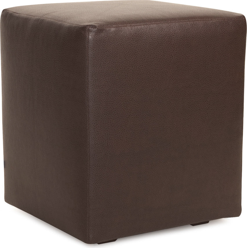 Universal Cube Ottoman With Slipcover, Atlantis Black