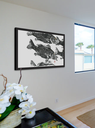 "Snappers" Framed Painting Print, 36"x24"