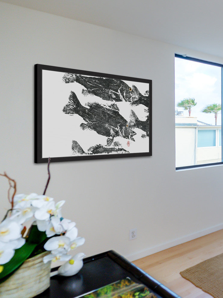 "Snappers" Framed Painting Print, 36"x24"