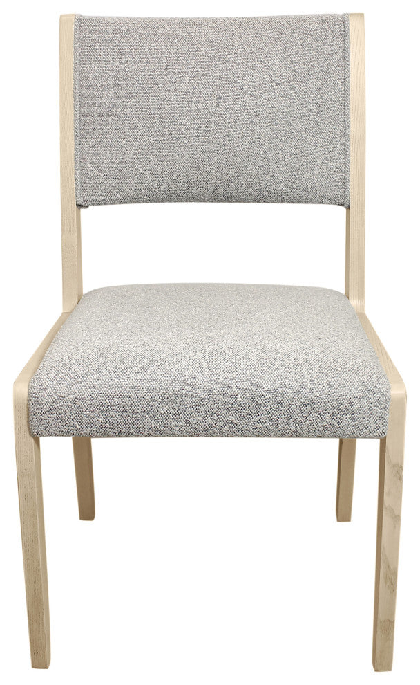 Ash Boucle Upholstered Side Chair, Gray, Set of 2