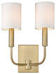 2 - Light Simple Glam Dimmable Armed Wall Sconce
