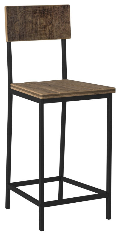 Reclaimed Wood Counter Stool Natural, Set of 2