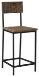 Reclaimed Wood Counter Stool Natural, Set of 2