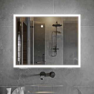 Gabriella Modern LED Bathroom Vanity Mirror, 30"x24"