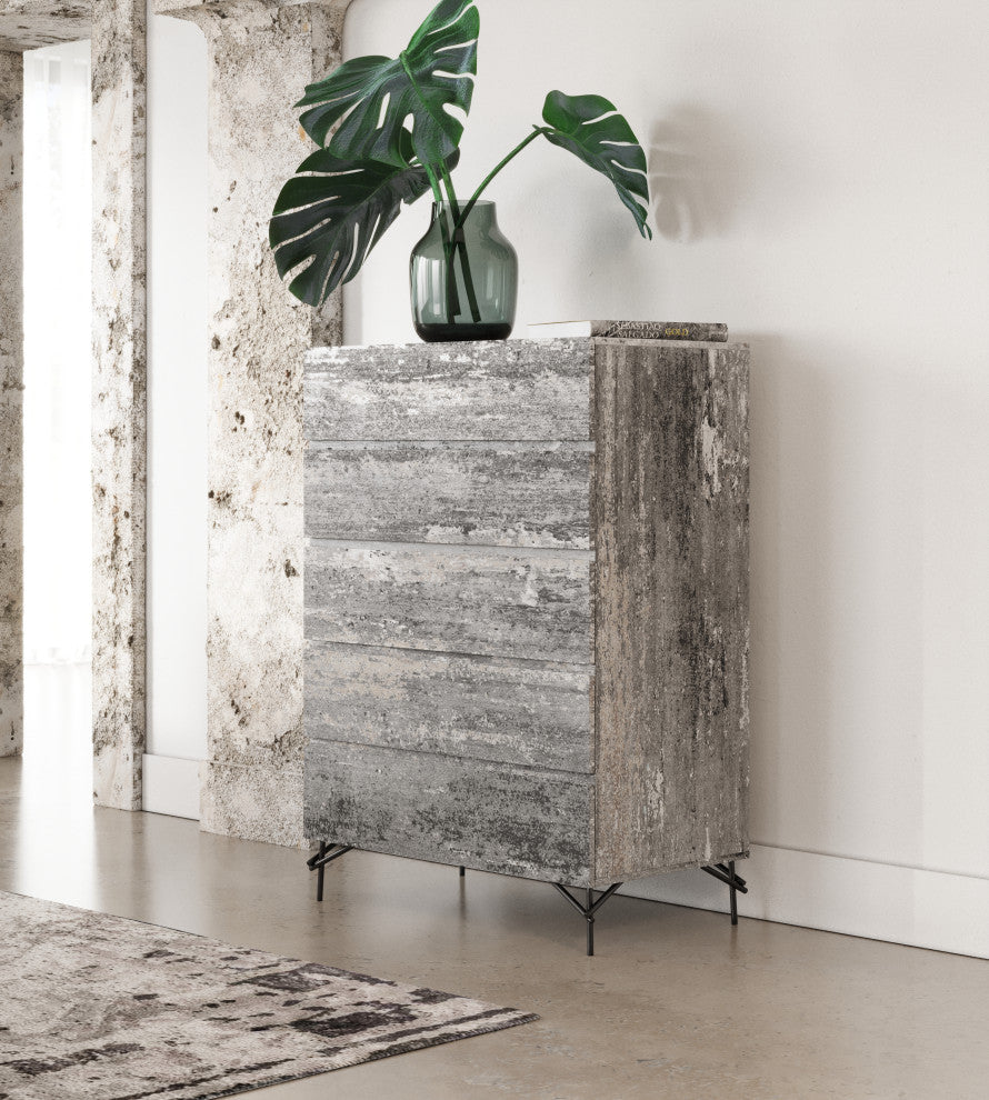 Nova Domus Aria Italian Modern Matte Gray Chest