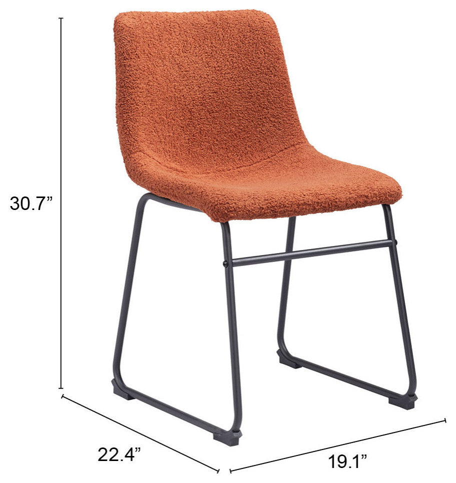 Smart Dining Chair, Set of 2 Burnt Orange