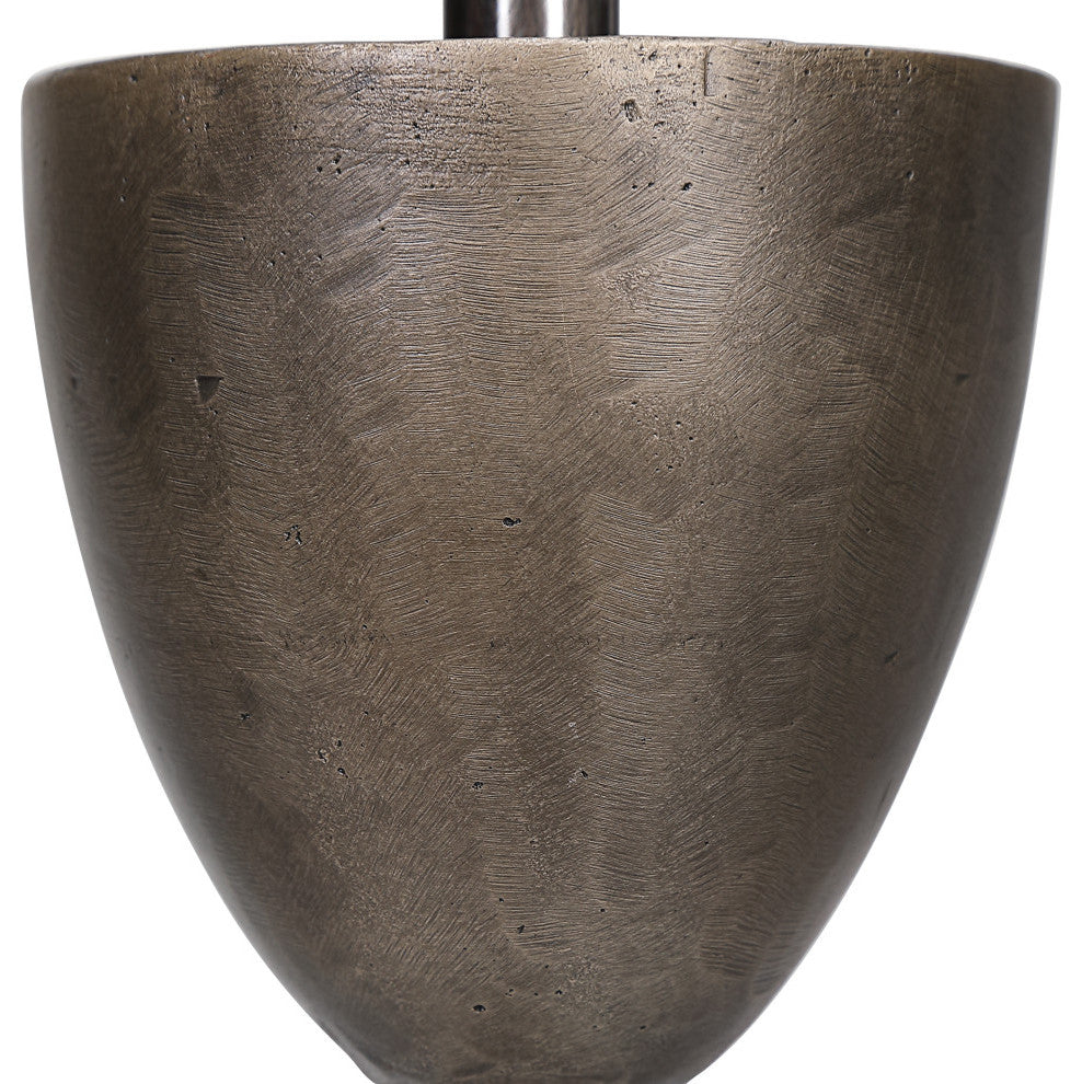 Minimalist Tapered Pyramid Column Aluminum Table Lamp 36 in Metal Geometric