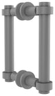 Contemporary 6" Back to Back Shower Door Pull, Matte Gray