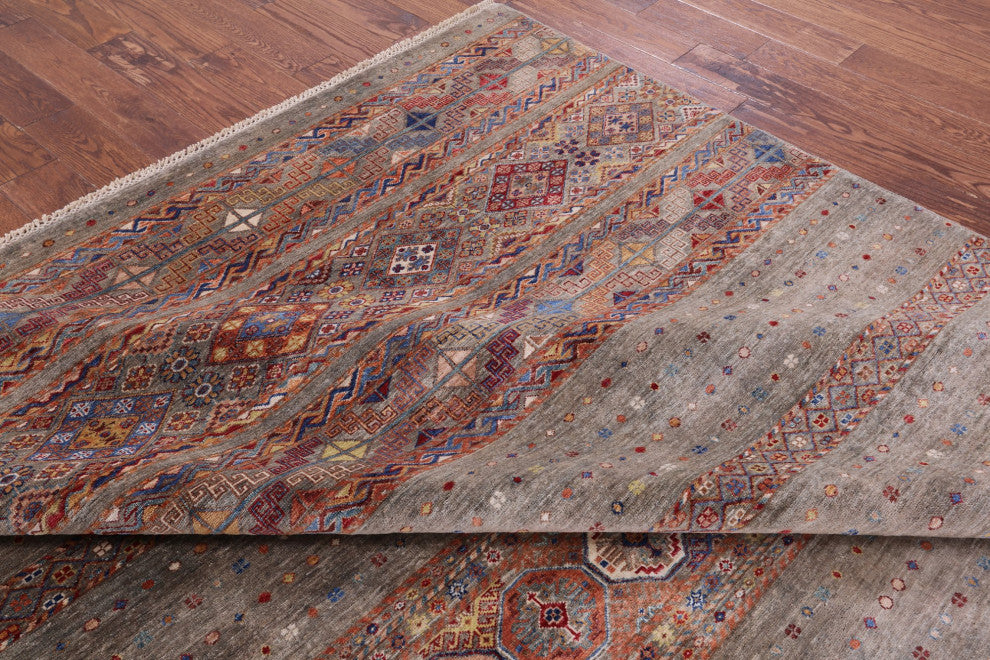Super Kazak Khorjin Hand-Knotted Rug 9' 0" X 11' 10" Q7729