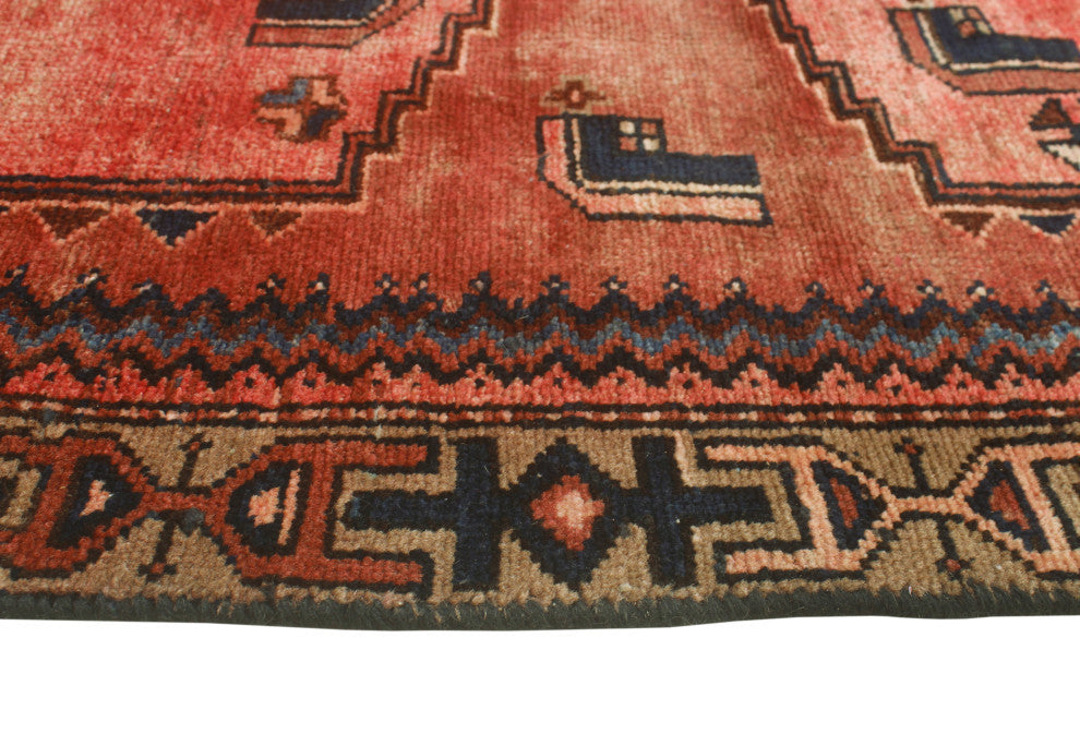 Fine Vintage Distressed Roberto Rust/Brown Runner, 3'9x9'10