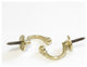 RCH Decorative Brass Wall Hook, 2 Inch, Various Finishes, Polished Brass, 2 Inch