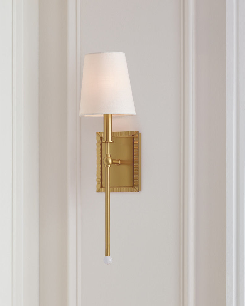 1-Light Sconce, Burnished Brass