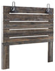 Signature Design by Ashley Drystan Queen Slat Panel Headboard with Sconces