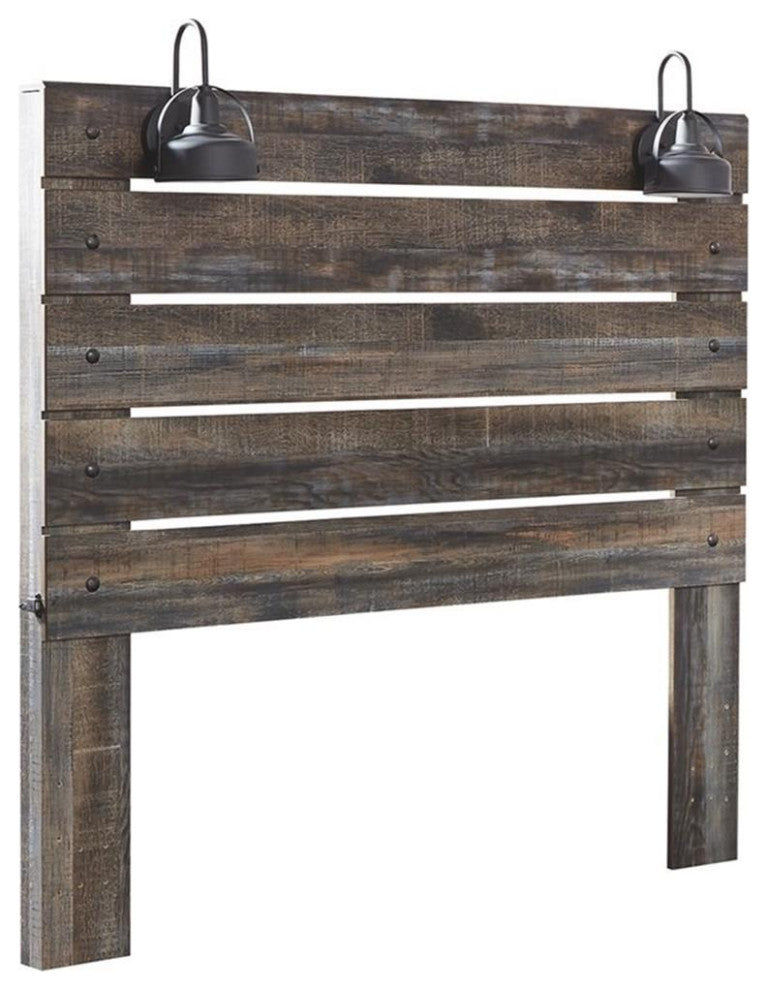 Signature Design by Ashley Drystan Queen Slat Panel Headboard with Sconces