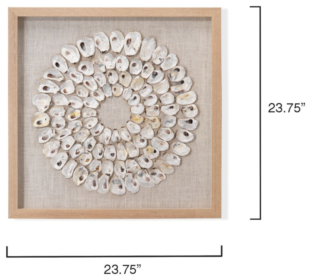 Maldives Framed Wall Art, White Abalone Shells