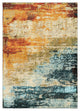 7"x10" Blue and Red Distressed Area Rug